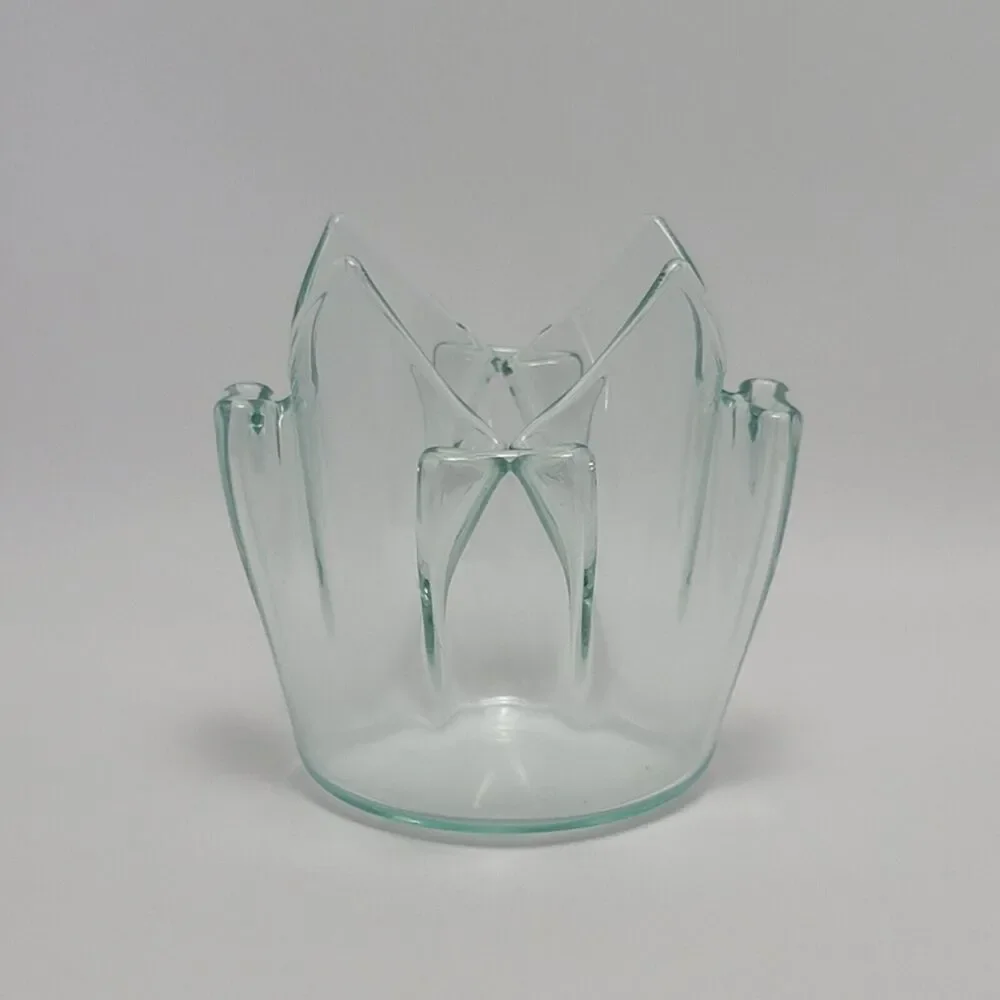 Plexiglass Handkerchief Vase Lucite Acrylic Mid Century Modern Glass Ruffled